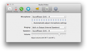 Skype's audio preferences